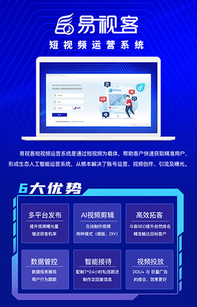 易视客短视频运营系统上线了！